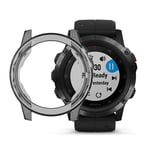 YOUZHIXUAN Smart watch series Suitable for Garmin Fenix 5 & 5 Plus transparent TPU Silica Gel Watch Case(Transparent white) (Color : Transparent black)