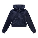 Juicy Couture Tonal Embro Velour zip hoodie - night sky