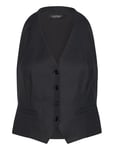 Cotton-Blend Vest Blazers Sleeveless Blazers Black Lauren Ralph Lauren