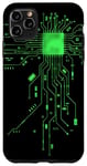 Coque pour iPhone 11 Pro Max CPU Cœur Processeur Circuit imprimé IA Geek Gamer Heart