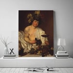 RuYun The Adolescent Bacchus Caravaggio Painting Canvas poster wall Art decor Living room Bedroom Study Home Decoration Prints 50x75cm No Frame