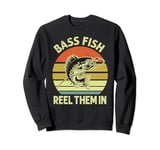 Bass Fish reel them in Perch Fish Fishing Angler Predator Sweatshirt