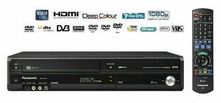 Panasonic DMR-EZ47 DVD/VCR VHS Combi Recorder + Freeview + Multi Region