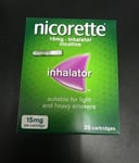 NICORETTE 15mg Inhalator - 20 Cartridges X 6 Boxes (FREE INTERNATIONAL SHIPPING)
