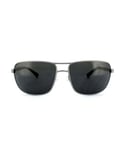 Emporio Armani Mens Sunglasses 2033 3130/87 Ruthenium Rubber Grey Metal - One Size