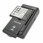 Universal External Mobile Phone Battery Desktop Charger Kit USB Port LCD Display