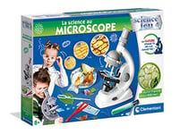 Clementoni Science au Microscope-Jeu Scientifique-Version française, 8 Ans et Plus, 52525, Multicolore