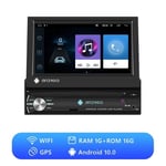 Bilradios, 7-tums HD-utdragbar skärm, Bluetooth-anslutning, GPS och Wif Radio