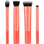 Real Techniques Makeup Brushes Brush Sets Face Base Set Ultra Buff 256 + Small Conceal 257 Flat Contour 258 Setting 402 4 Stk.