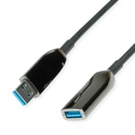 ROLINE Câble répéteur Actif USB 3.2 Gen 1 (AOC), St/BU, Noir, 10 m