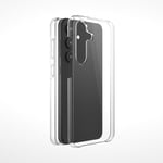COQTEL® Coque pour Samsung Galaxy S24 étui 360° Transparente Double Protection intégrale Silicone et TPU Antichoc Housse protège écran