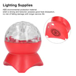 (Red) Rotating RGB Disco Ball Light Colorful Portable Speaker Disco Ball