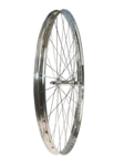 Transporthjul fram 26 tum (584 mm) kromstål