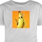 Barn-T-shirt | Bekväm T-shirt för Barn Fortnite - Peely grå 7-8 År