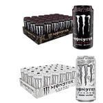 Monster Energy Drink Ultra Black & Ultra Zero Mix Flavor 24 Pack Big 500ml Cans. 12 cans Each Flavour Fast Delivery