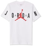 Nike Homme Jordan Air Stretch T-Shirt, White/Black/Gym Red, M EU
