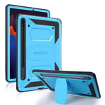 Mignova for Samsung Galaxy Tab S8 Tablet Case,Shock-Resistant Drop-Proof Hybrid Rugged Protective case(Built-in Stand) for Samsung Galaxy Tab S7/S8 11 inch Tablet (Blue)