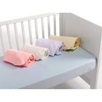 INTERBABY. Drap-housse ajustable pour lit de bébé en bleu · 100% coton · 60x120cm