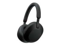 Sony WH-1000XM5 - Hörlurar med mikrofon - fullstorlek - Bluetooth - trådlös, kabelansluten - aktiv brusradering - 3,5 mm kontakt - svart
