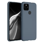 kwmobile TPU Case Compatible with Google Pixel 4a 5G - Case Soft Slim Smooth Flexible Protective Phone Cover - Slate Grey