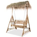 vidaXL 2-sits hammock med palmblad bambu 202 cm 43712