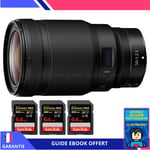 Nikon Z 50mm f/1.2 S + 3 SanDisk 64GB UHS-II 300 MB/s + Ebook 'Devenez Un Super Photographe' - Objectif Nikon Z pour Nikon Hybride