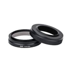 JJC 49mm UV Filter, Adapter Ring and Metal Lens Hood Kit for Fujifilm X100V, X100F, X100T, X100S, X100 (BLACK)