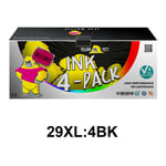 4 Black Ink Cartridges Fits Epson Xp-432 Xp-332 Xp-445 Xp-335 Xp-452