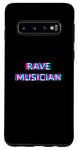 Coque pour Galaxy S10 Rave Musician Techno EDM Music Maker Festival Composer Raver