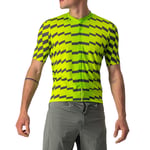 Castelli Unlimited Sterrato Short Sleeve Cycling Jersey - Electric Lime / Dark Grey Medium Lime/Dark