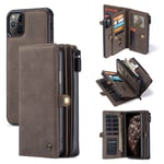 CaseMe 2-i-1 iPhone 11 Pro fodral med plånbok - Brun