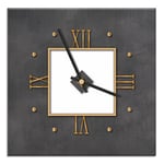 Horloge Murale recouverte de Papier laminé Mat - Convient pour Salon, Cuisine, Bureau - Mécanisme Silencieux