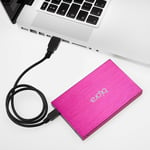 Bipra 100GB 2.5 inch USB 3.0 NTFS Portable Slim External Hard Drive - Pink