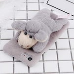 Ruthlessliu New For iPhone 8 & 7 Fashion Plush Lovely Sheep Doll Toy Protective Back Cover Case (Grey) (Color : Grey)