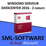 Microsoft Windows Server 2016 Datacenter - Licence - 2 Coeurs Supplémentaires - Oem - Aucune Installation De Support - Allemand)