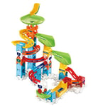 VTech 529603 Marble Rush Double Drop Set, Construction Toys for Kids with 5 Marbles and 47 Building Pieces, Track Set for Boys & Girls, Colour-Coded Building Toy, 4 Years +, English Version