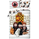 Harry Potter Lego Single Duvet Cover Set Cotton Children's Reversible EU Size