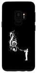 Coque pour Galaxy S9 Clarinette Instrument Player Note de Musique Clarinettiste