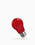 Rød E27 LED-lampe 4,9 W