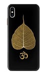 Gold Leaf Buddhist Om Symbol Case Cover For iPhone XS Max