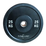 Gummiklädd viktskiva Titan Life Pro Bumper Plate Rubber - 25 kg