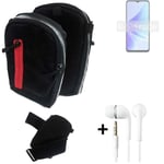 Shoulder bag / holster + earphones for Oppo A57s Belt Pouch Case