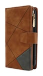 XL Motorola Edge 60 Fusion Lyx Plånboksfodral (Brun)