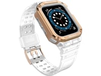Hurtel Protect Armband Med Fodral För Watch 7 / 6 / 5 / 4 / 3 / 2 / Se (41 / 40 / 38Mm) Fodral Bepansrat Klockfodral Rosa