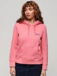 Superdry Essential Logo Hoodie - Pink, Pink, Size 8, Women