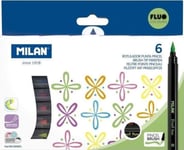 Milan Fluo Tonade Märkpennor 6 Färger Milan