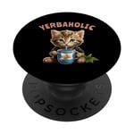 Yerba Mate Cat Herbaholic PopSockets PopGrip Interchangeable