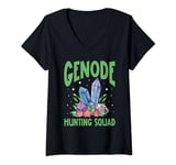 Womens Geology Rock Hunter Geode Hunting Geode Hunter V-Neck T-Shirt