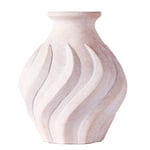 Dusty Deco Swirl Vase Liten, Hvit Keramikk