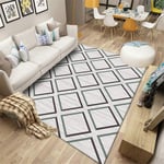 outdoor garden rug Living room carpet gray square geometric pattern anti-dirty carpet water wash Gray decking rug 60x90cm kids rugs for bedrooms boys 1ft 11.6''X2ft 11.4''